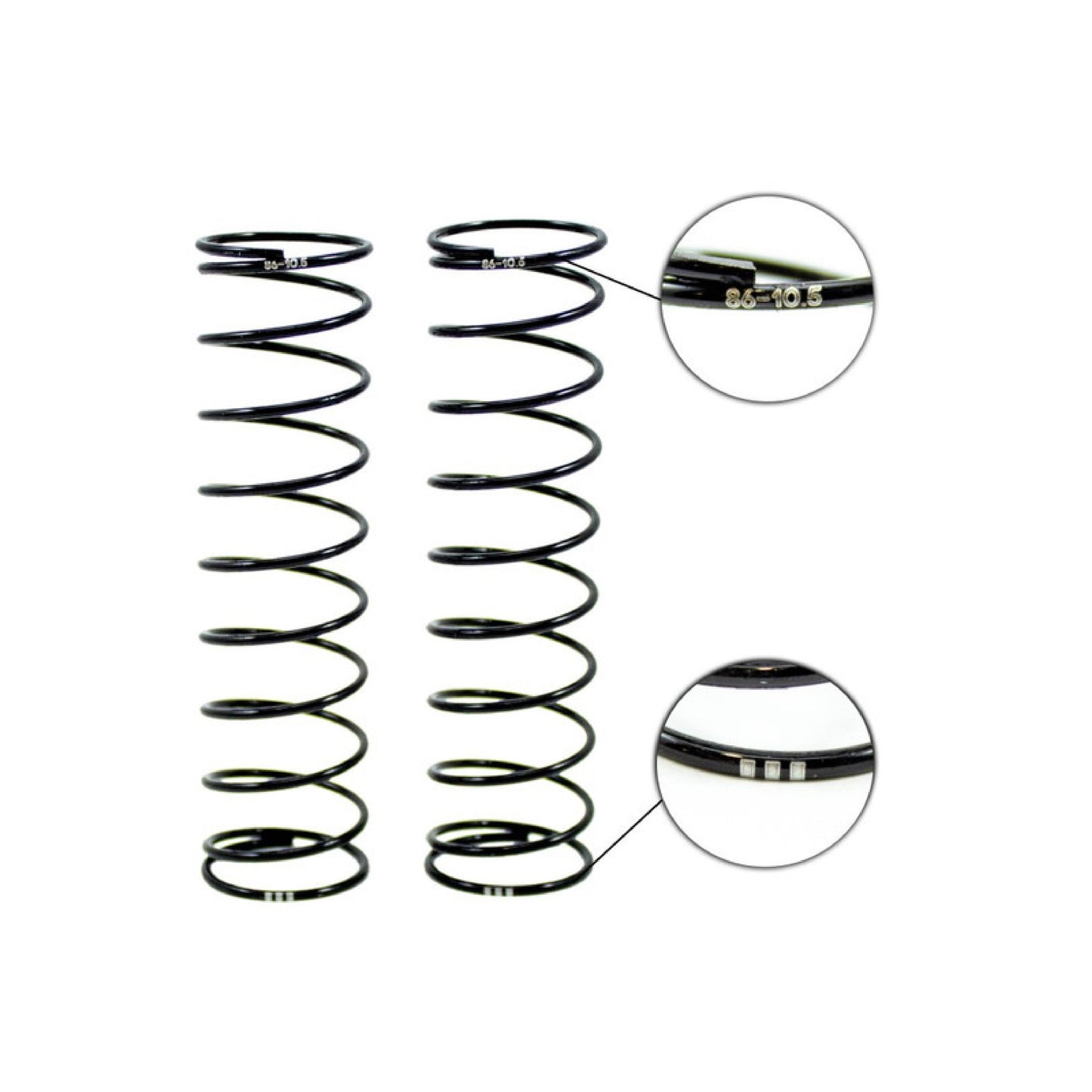 Ultimate Racing Rear Shock Springs (86MM 1.6/10.5T) (3 DOTS) (2PCS)