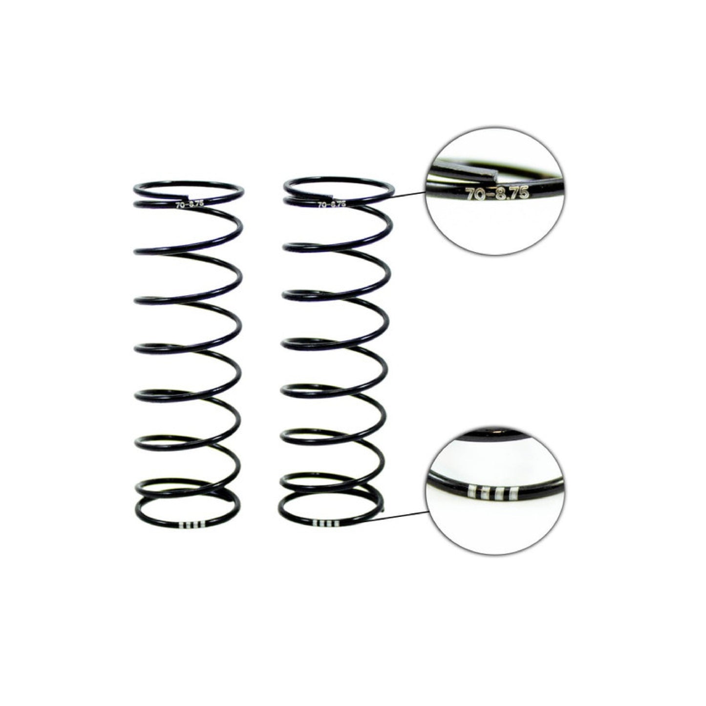 Ultimate Racing Front Shock Springs (70MM 1.6/8.75T) (4 DOTS) (2PCS)