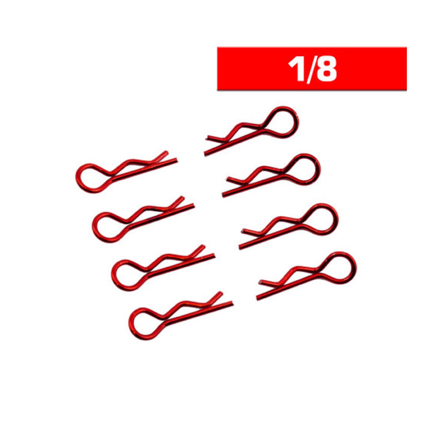 Ultimate Racing 1/8th Body Clips (Red)