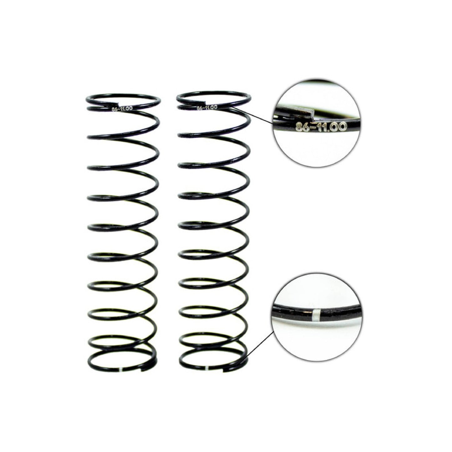 Ultimate Racing Rear Shock Springs (86MM 1.6/11.0T) (1 DOTS) (2PCS)