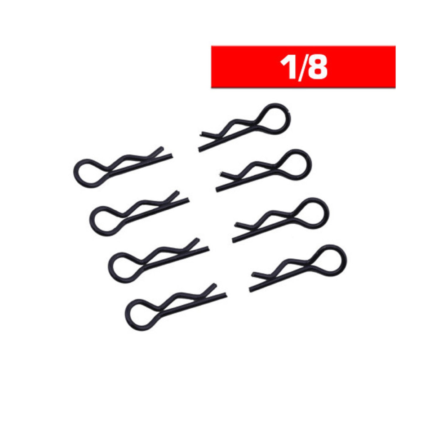 Ultimate Racing 1/8th Body Clips (Black)
