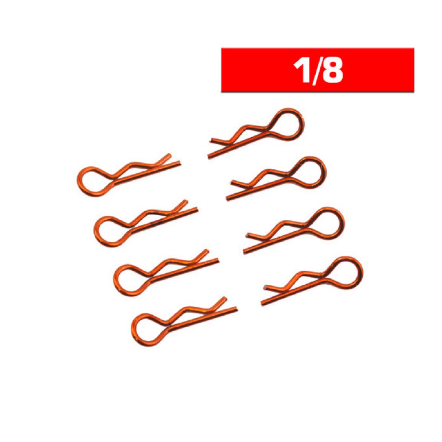 Ultimate Racing 1/8th Body Clips (Orange)
