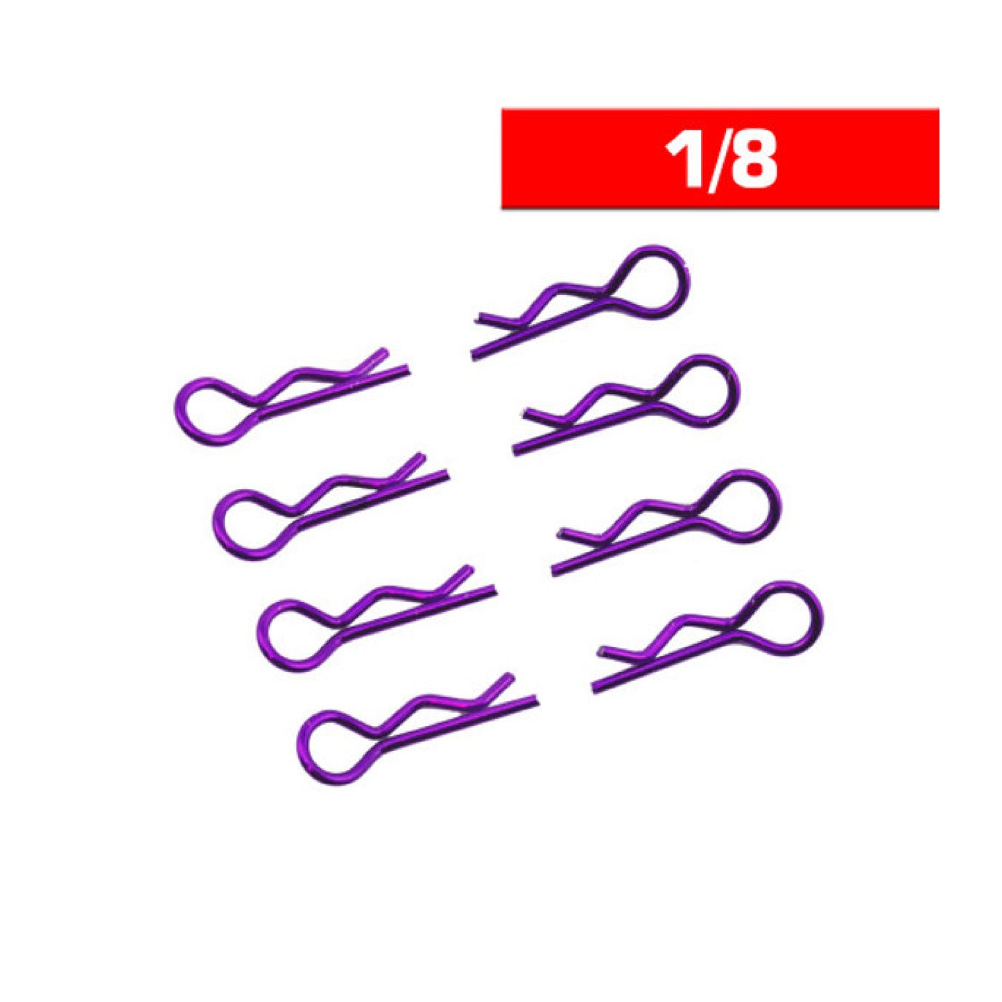 Ultimate Racing 1/8th Body Clips (Purple)